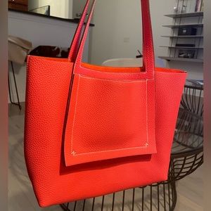 **** SOLD ******   Hermes Leather Cabasellier 31 Bag Clemence Pink